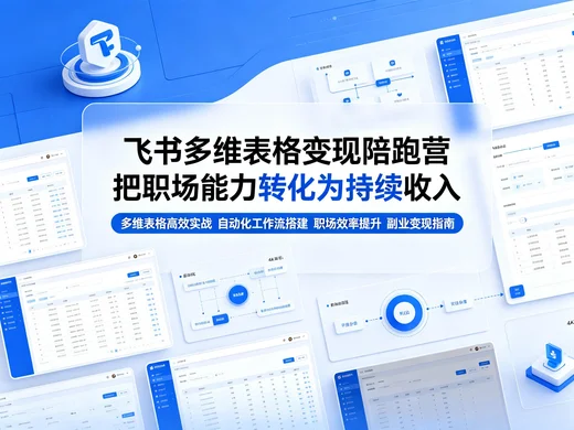 飞书多维表格陪跑营 自动化工作流与商业变现指南【1.7GB】